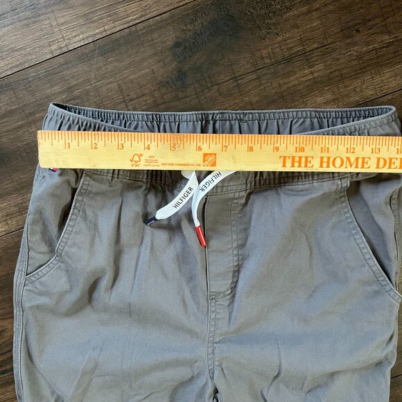 Tommy Hilfiger Boys Jogger Pants Stretch Bottom Logo Draw String Gray Size XL 20 - Picture 4 of 9